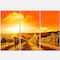 Designart - Scenic Sunset Road in Italy - Large Landscape Canvas Art